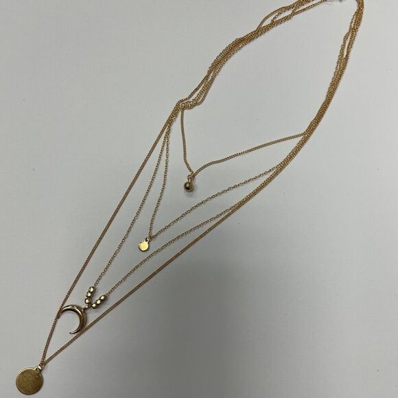 Four Layer Fly Me To the Moon Necklace - Picture 4 of 4